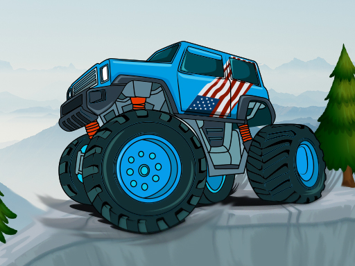 Monster Truck Mountain Climb - Free online hill climbing game